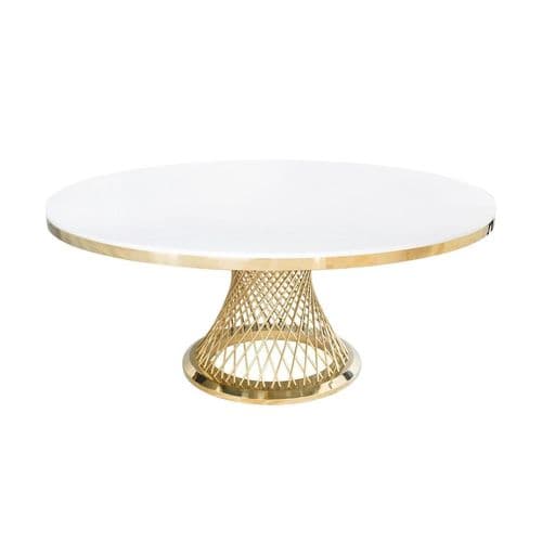 HEROLD gold table with white top