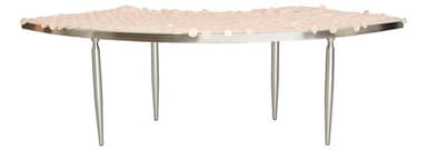 GABLE-KIPNIS silver and nude wave table — 1 section