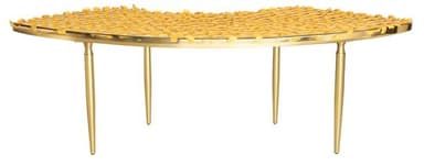 GABLE-KIPNIS gold and orange wave table — 1 section