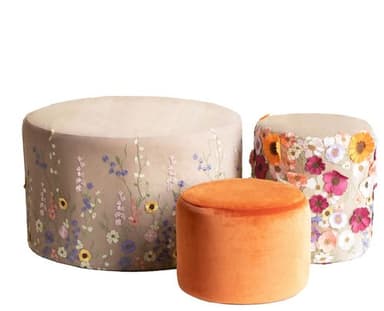 Set of 3 SCHOLL Poufs