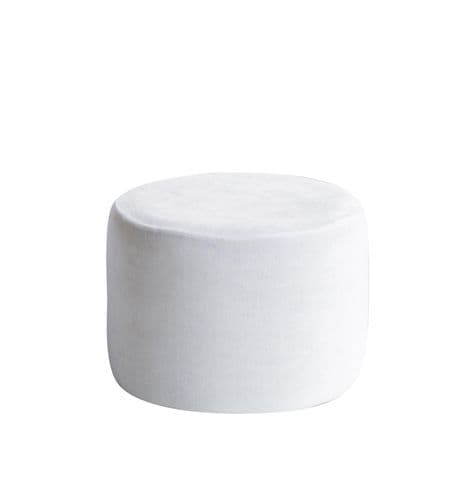 Small NORMAN pouf in Ice White
