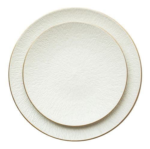 BRUKS white plate, set of 2