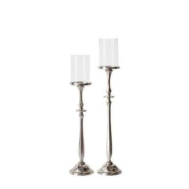 VESTRIS silver candleholder, set of 2