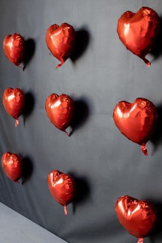 Black wall with hearts