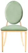 Gold DUPONT velvet chair, fern #108