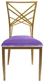 Gold OCTAVE velvet chair, ice lavender #337