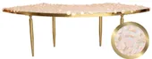 1 section gold GABLE kipnis serpentine table with NUDE top #813