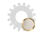 Donut table for 16 guests in GOLD with BEIGE VELVET top #103