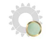 Donut table for 16 guests in GOLD with FERN VELVET top #108