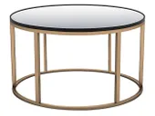 Low mirror table JAZZ with gold base