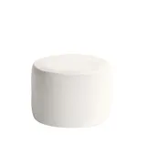 Small round NORMAN pouf, off white #347
