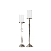 VESTRIS silver candleholder, set of 2