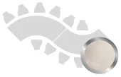 2-section WAVE-SHAPED table set in SILVER with BEIGE VELVET top #103