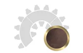 HORSESHOE-SHAPED table set in GOLD with CHOCOLATE VELVET top #114
