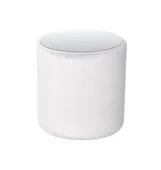 Medium NORMAN TABLE with mirrored top, ice white #321