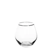 ALONSO water glass with silver rim