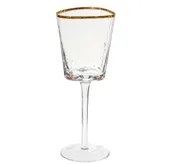 EVANS glass 390 ml with gold rim