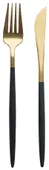 Black-gold BAKER cutlery, set of 2