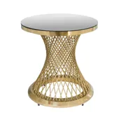 Gold cake table HEROLD with mirrored tabletop