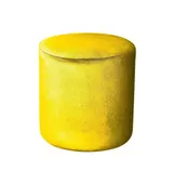 Medium round NORMAN pouf, yellow #314