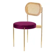 Mix RATTAN TEMPO gold chair with BURGUNDIAN seat #327