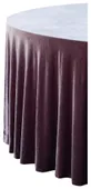 SHINY VELVET ROUND tablecloth ILER in dusty fig #319