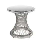 Silver cake table HEROLD with mirrored tabletop