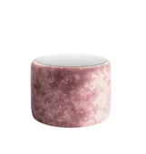 Shiny velvet small NORMAN table with mirrored top, candy pink #825