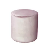 Medium round NORMAN pouf, ice pink #303