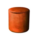 Medium round NORMAN pouf, pumpkin color #345