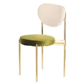 Gold mix TEMPO chair with GREEN seat #352 and TEDDY back #843
