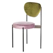 Black mix TEMPO chair with ICE LAVENDER seat #354 and GREEN back #352