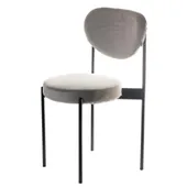 Black TEMPO chair with STEEL GREY seat and back #356