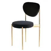 Gold TEMPO chair with BLACK seat and back #332