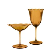 Caramel MUSSET glass, set of 2 with cocktail glass