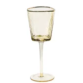 Amber EVANS glass with gold rim