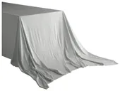 LARGO XL pearl grey rectangular tablecloth #104
