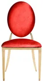 Gold DUPONT velvet chair, red #323