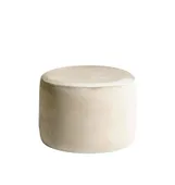 Small round NORMAN pouf, beige #403