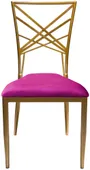 Gold OCTAVE velvet chair, barbie pink #942