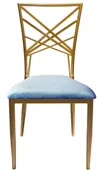 Gold OCTAVE velvet chair, ice blue #921