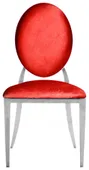 Silver DUPONT velvet chair, red #322