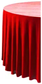 SHINY VELVET ROUND tablecloth ILER in ice red #318