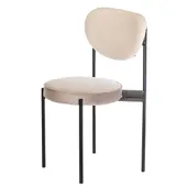 Black mix TEMPO chair with BEIGE seat #441 and TEDDY back #843