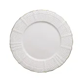 MATILLA white appetizer plate with gold rim