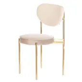 Gold mix TEMPO chair with BEIGE seat #441 and TEDDY back #843