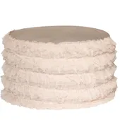 Round RUFFLES pouf – large, #815