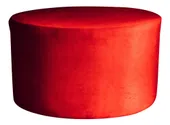 Large round NORMAN pouf, ice red #342