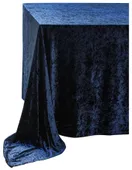 SHINY VELVET rectangular tablecloth HUGO in navy blue #827