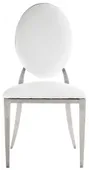 Silver DUPONT velvet chair, white #437